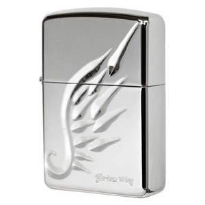 Zippo ジッポライター アーマー 羽 ウイング 深彫 ブラック V-WING SV プレゼント 贈り物 男性 女性 シンプル