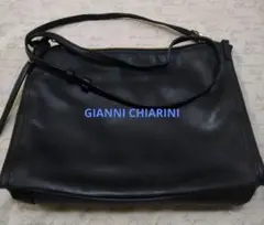 GIANNI CHIARINI 黒 ショルダーバッグ