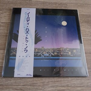 【送料無料 未開封 シールド】帯 LP ONRA NOBODY HAS TO KNOW レコード アルバム 永井博 激レア 