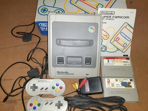 任天堂 スーパーファミコン SFC 本体 コントローラー ACアダプター AVケーブル 説明書 外箱 倉庫番 ニチブツ マージャン 麻雀 ソフト2本 