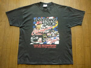 90s USA製　ヴィンテージ　1998　DAYTONA　500　CHAMPION　半袖　Tシャツ　NASCAR　50周年記念　サイズ2XL　デイトナ　ナスカー　