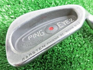 ♪PING ピン EYE2 KARSTEN 赤ドット 赤目 / 8番 アイアン 単品 純正スチールシャフト ZZ LITE FLEX-不明 ♪M1374