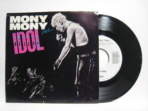 【7”】 BILLY IDOL / MONY MONY (LIVE) US盤 ビリー・アイドル モニー・モニー STEVE STEVENS