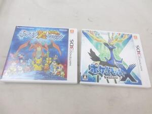 【同梱可】中古品 ゲーム ニンテンドー3DS ソフト 2点 ポケットモンスター X ポケモン超不思議のダンジョン グッズセ