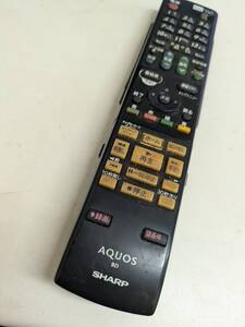 【FT-22-100】SHARP AQUOS GA810PA BD TV テレビリモコン シャープ アクオス 通電するボタンもあり・ジャンク