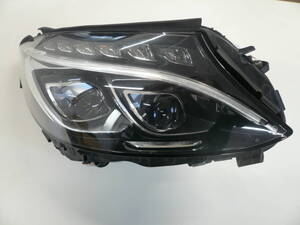 ♪　メルセデスベンツ　C220d　W205前期　右ヘッドランプ　右ライト　LED　取り付け割れ無し　中古品　2059068202　 2059060705♪