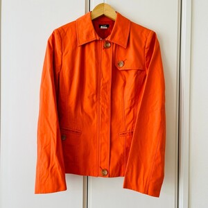 H6310cL 日本製 J.CREW ジェイクルー サイズ6 (S位) ジャケット ブルゾン オレンジ コットンジャケット 綿100% レディース 裏地付き