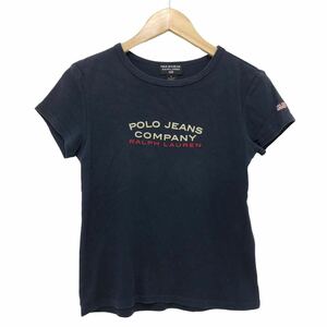 Nm216-70 POLO JEANS CO. RALPH LAUREN ポロジーンズ ラルフローレン 半袖 Tシャツ シャツ カットソー トップス ネイビー レディース S