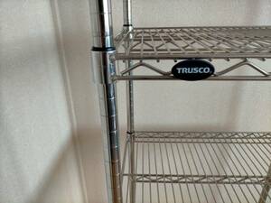 TRUSCO(トラスコ) ステンレス製メッシュラック　Ｈ１８３８ＸＷ６０５ＸＤ４５７　４段 TSM-6244　当方のワンオーナー品　発送不可