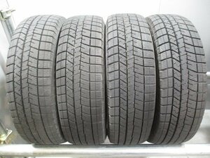 R584 中古タイヤ スタッドレス 165/70R13 バリ山 冬4本価格！DUNLOP WM03　2021年製 法人宛/営業所止め送料無料