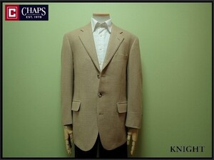 CHAPS RALPH LAUREN ウールテーラードジャケット・94A6■チャップス ラルフローレン/チェック柄/ベージュ/総裏地付き サイドベンツ/美品¨