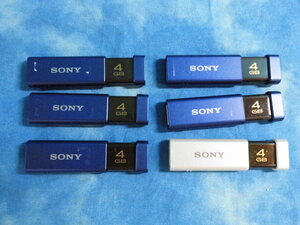★SONY ソニー USBメモリ ノックスライド 4GB × 6個 セット まとめ売り！