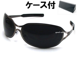 METAL OVAL SUNGLASS GUNMETAL × SMOKE + メガネケース BLACK/メタルオーバルサングラスlenny kravitzレニークラビッツhideモデルx japan