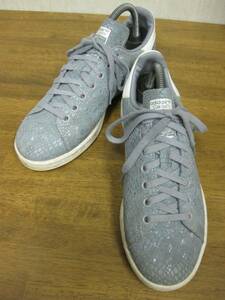 adidas STAN SMITH W スネークスキン グレー ２５ USED スタンスミスレディース