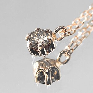 6294＄Jewelry Studio PLUSTER ネックレス NS2623402B02 天然ダイヤモンド 0.08ct / ピンクゴールド チェーンK10 レディース