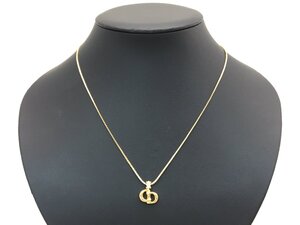 Christian Dior クリスチャン ディオール ネックレス ゴールド アクセサリー 中古【UW120503】★