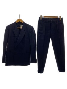 Paul Smith◆ダブル チェックスーツ/Lサイズ/ウール/ネイビー/PM-IS-58286/PM-HS-58144