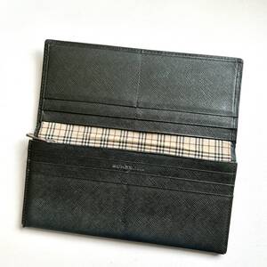 バーバリー　BURBERRY 長財布　ノバチェック　ダークグリーン