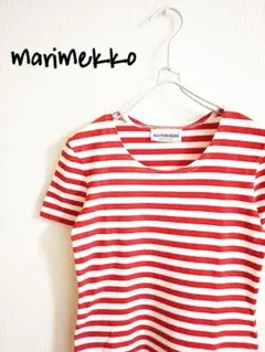 D221700 marimekko ボーダー ショートスリーブカットソー