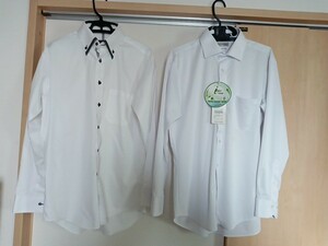 新品はるやま ノンアイロン アイシャツ Bi MODE形態安定 39-82　2枚 長袖 ワイシャツ