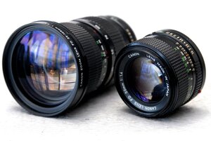 Canon キャノン純正FDマウント専用 （FD50mm1:1.4 + FD35-105mm1:3.5 ）高級レンズ2本まとめて 希少な作動品