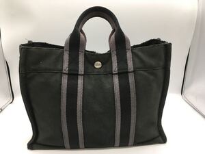 １円【 HERMES】 トートバッグ フールトゥPM エルメス キャンバス ハンドバッグ トート フールトゥ