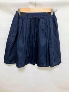 【送料込】KUMIKYOKU クミキョク スカート 140cm ネイビー 綿100% ウエストゴム 女の子用 キッズ 洗える 上品 可愛い シンプル s3406341