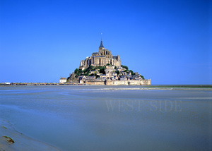 フランス　モンサンミシェル修道院　世界遺産 ★　辰巳玄洋　作品　額縁なし　Ａ４　サイズ写真 France-006-1