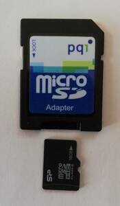 マイクロ　micro　SDカード　変換アダプター付き　16GB