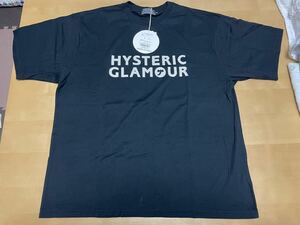 未着用 ヒステリックグラマー/HYSTERIC GLAMOUR DIZZY&MILKY HYSTERIC ロゴ 半袖 Tシャツ メンズ XLサイズ ブラック/黒