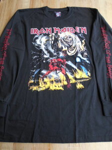 IRON MAIDEN 長袖 Tシャツ The number of the beast 黒L アイアンメイデン ロンT / metallica motorhead slayer def leppard