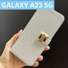 GALAXY A23 5G 手帳型ケース グレー