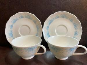 ◎希少美品　A183AC8　NORITAKE1976年　ノリタケ　9617　スタジオコレクション　カップ＆ソーサ２客. (同梱OK)