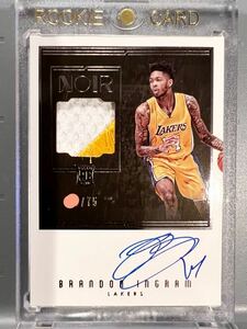 最高級/75枚 RPA RC Auto Patch 16 Panini Noir Brandon Ingram ブランドン・イングラム NBA ルーキー サイン Pelicans ペリカンズ バスケ