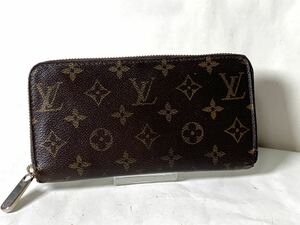 1003 1円 LOUIS VUITTON ルイヴィトン M42616 モノグラム ジッピーウォレット ラウンドファスナー 長財布 ブラウン系 