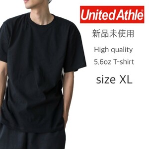 新品 ユナイテッドアスレ 5.6oz ハイクオリティー 半袖 Tシャツ ブラック 黒 XLサイズ United Athle 500101 High Quality T-shirt