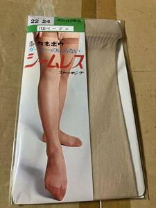 レトロ 年代物 昭和 パンスト タイツ カネボウ ガーターのいらない シームレス ストッキング ベージュ kanebo seamless stocking