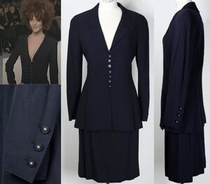 VINTAGE CHANEL 97P WOOL JACKET SKIRT SUIT size 38 シャネル ジャケット スカート スーツ b9033