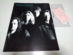 ■　ヴァン・ヘイレン　Van Halen　【　1989ツアーパンフレット　♪半券付き　】　※管理番号 pa1160