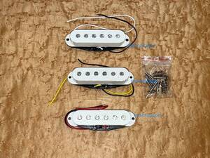 Artec SSC-12 Staggered Vintage Stratocaster White Pickup Setアーテック アルテックNeck&Middle&Bridgeストラトキャスター ピックアップ