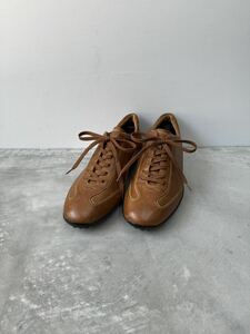 トッズ ドライビングシューズ ブラウン 5 1/2 TOD’S スニーカー スムースレザー カーフ レザーシューズ 茶 レースアップシューズ