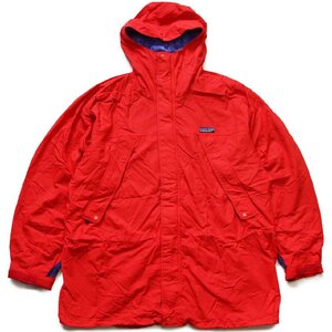 ★90s patagoniaパタゴニア Storm Jacket ストームジャケット ナイロンパーカー 赤 L★オールド マウンテン アウトドア ビッグサイズ