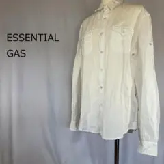 ESSENTIAL GAS　ドロップショルダー　ブラウス　ホワイト　レディース