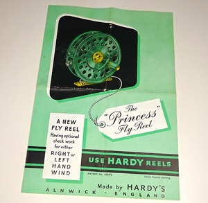 ☆ Hardy The Green Princess Fly Reel Brochure circa 1957 ☆ ハーディのグリーン・プリンセス・リールの小冊子 ☆