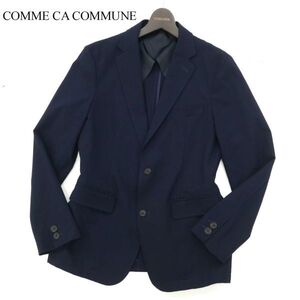 19SS COMME CA COMMUNE コムサ コミューン 通年 インド製生地 Banswara レーヨン混 テーラード ジャケット Sz.S　メンズ 紺　C3T01258_2#O