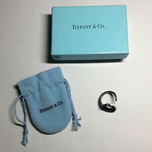 【中古品】Tiffany & Co. オープンハート ティファニー リング 925 箱付き