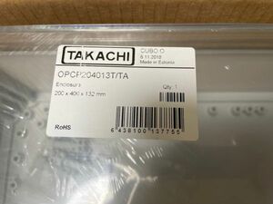 【制御機器】タカチ電機工業　OPCP204013T/TA 200×400×132mm BOX 新品未使用 中板OMP2040付き 防水・防塵ポリカーボネートボックス