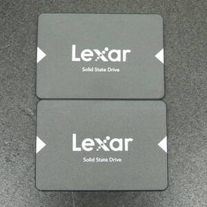 【2台まとめ売り/検品済み】Lexar NS100 SSD 256GB LNS100-256-A10 (使用時間：842h・885h) 管理:ホ-80