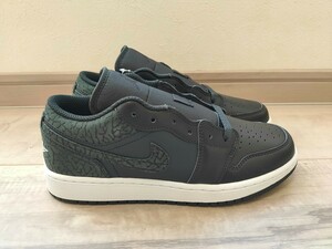 24.5cm NIKE AIR JORDAN 1 LOW GS BLACK ELEPHANT ナイキ エアジョーダン 1 ロー エア ジョーダン ブラック エレファント 黒 FB9908-001