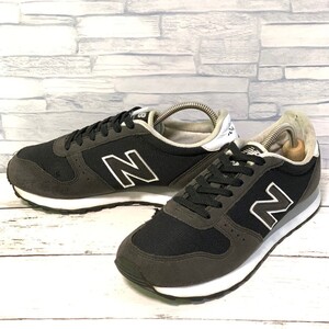 R6398bL new balance 311 ニューバランス311 ML311MUA ローカットスニーカー レディース 23.5cm ブラック 黒 スエード ランニングシューズ